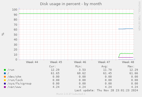 Disk usage in percent